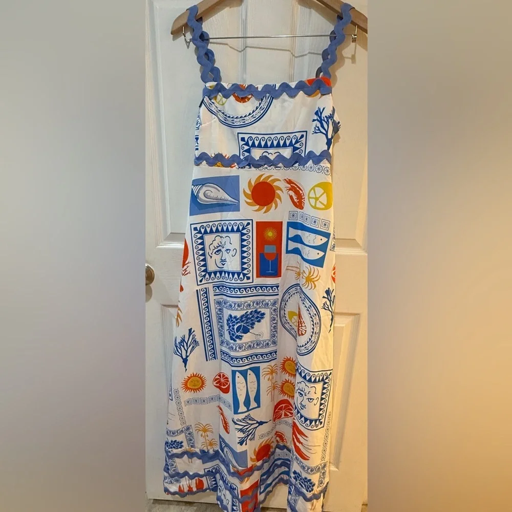 Colorful Patchwork Maxi Dress no tags inside! See measurements italian vacation